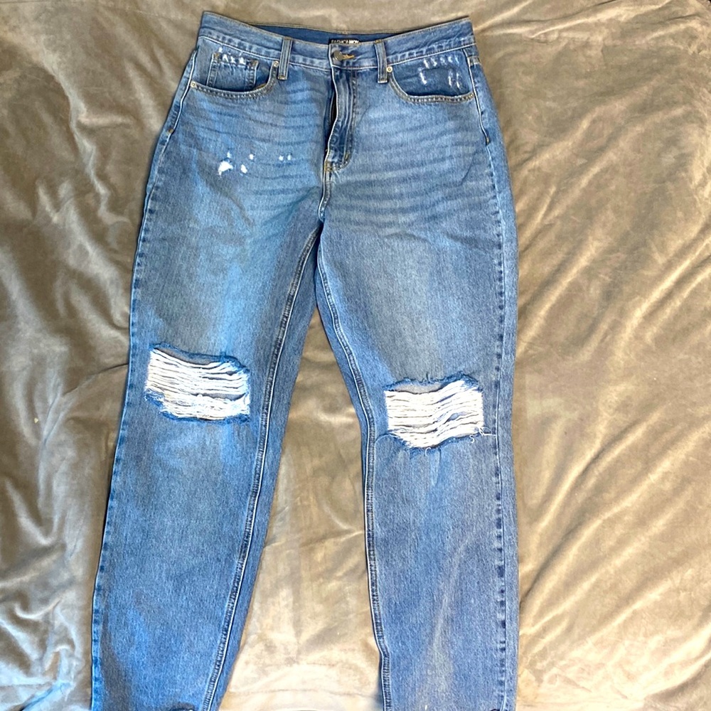 FashionNova ripped denim pants